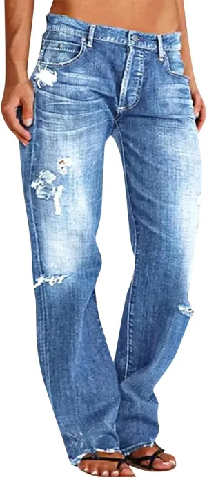 Jeans for Women 2024 Pants Waisted Trousers Jeans Lace Poket Denim Women's Jeans Black Jeans Womens Black Pants for
