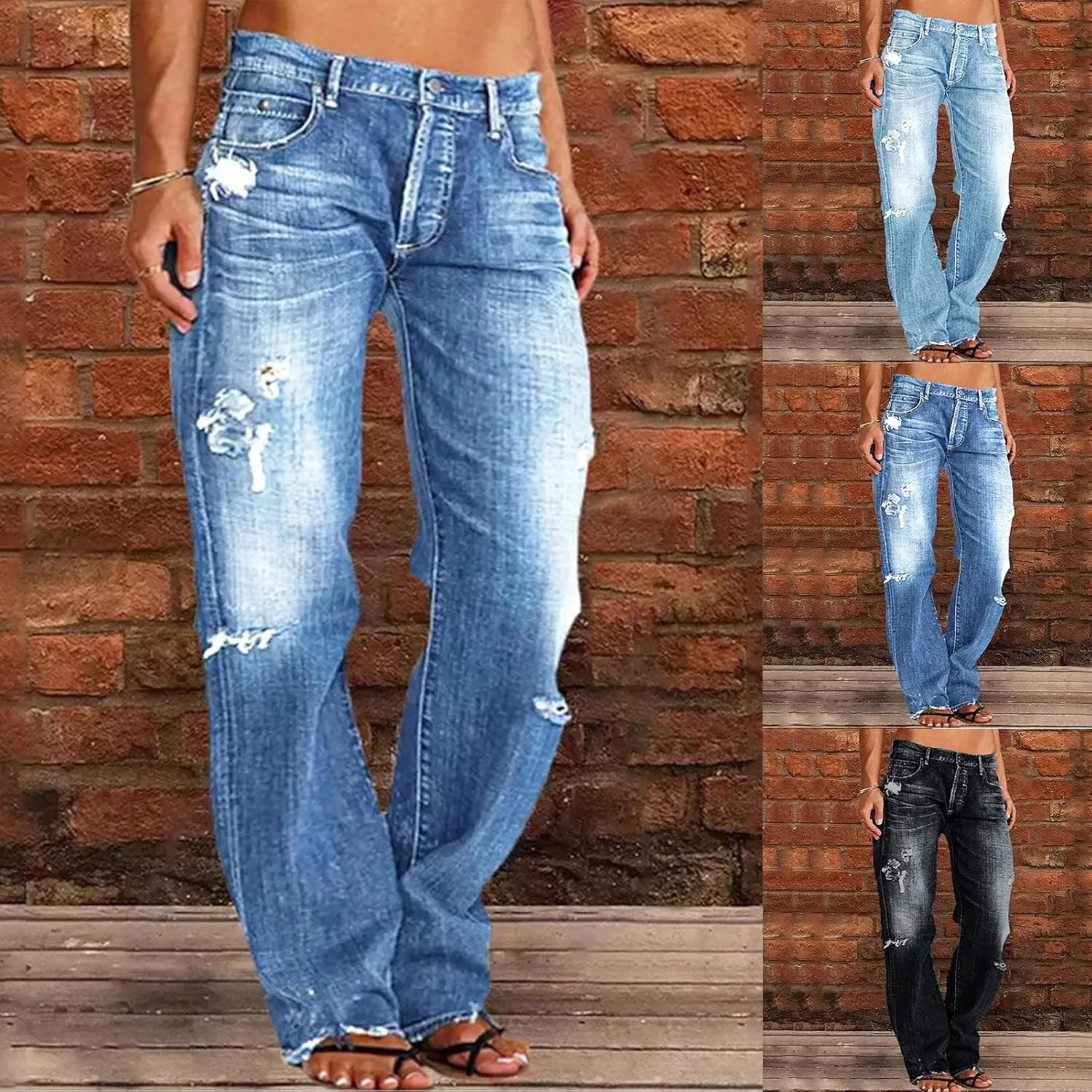 Jeans for Women 2024 Pants Waisted Trousers Jeans Lace Poket Denim Women's Jeans Black Jeans Womens Black Pants for
