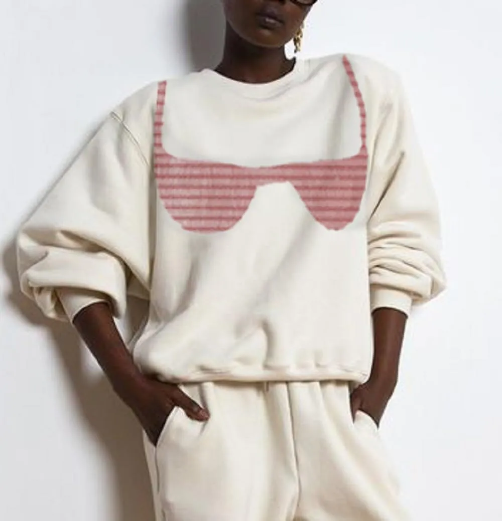 Juakoso Womens Oversized Crewneck Sweatshirt Y2k Long Sleeve Casual Pullovers Retro Aesthetic Shirts Streetwear