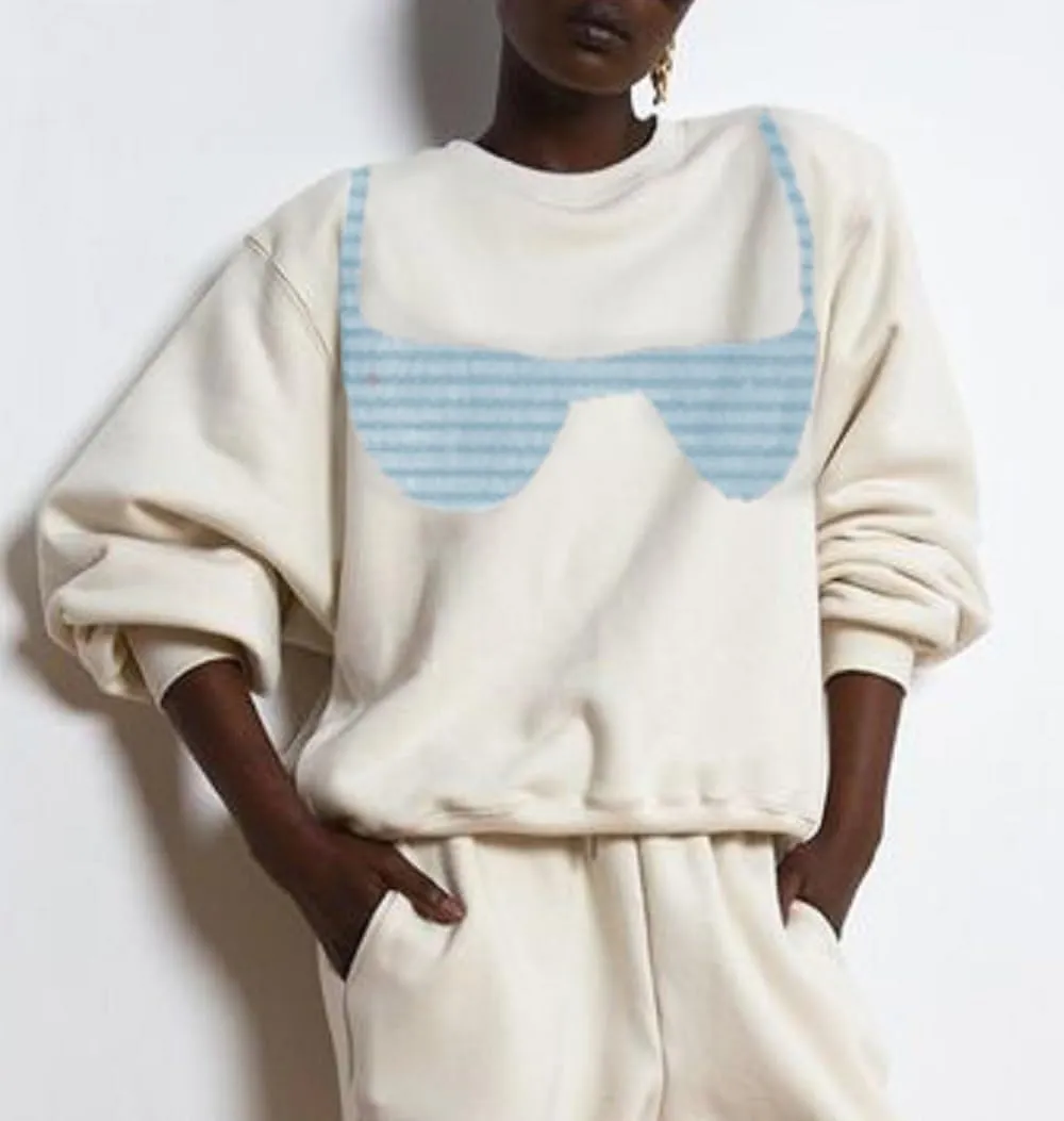Juakoso Womens Oversized Crewneck Sweatshirt Y2k Long Sleeve Casual Pullovers Retro Aesthetic Shirts Streetwear