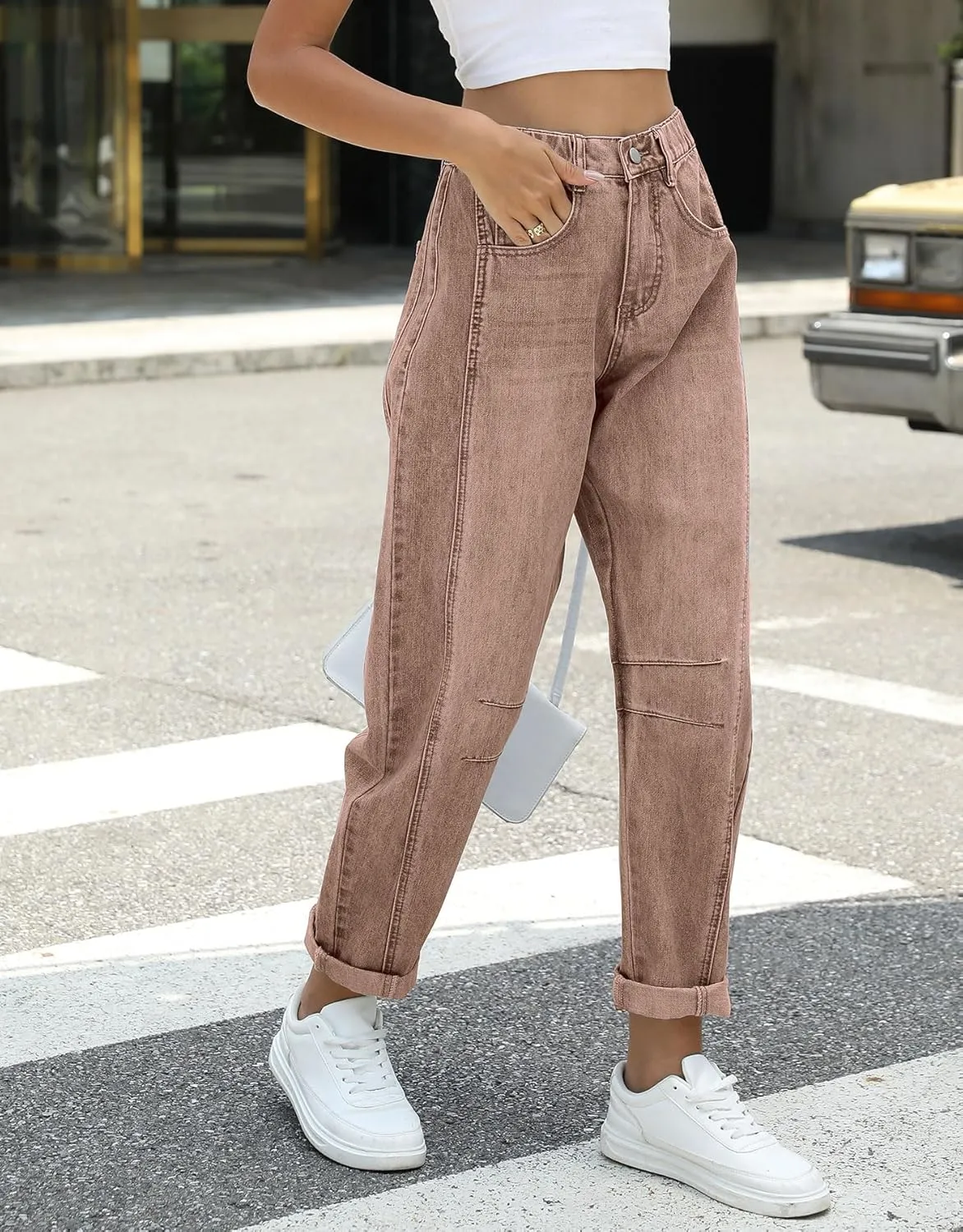 Kedera Women Barrel Jeans Casual Denim Pants 2025 Loose Wide Leg Baggy Pants Mid Waist Boyfriend Jeans Y2k Pants