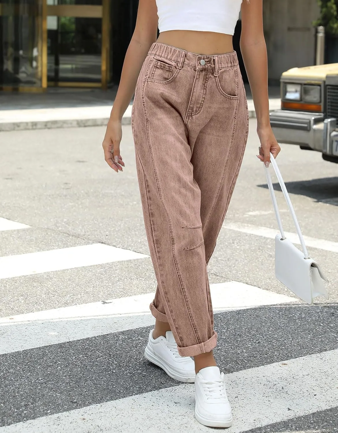 Kedera Women Barrel Jeans Casual Denim Pants 2025 Loose Wide Leg Baggy Pants Mid Waist Boyfriend Jeans Y2k Pants