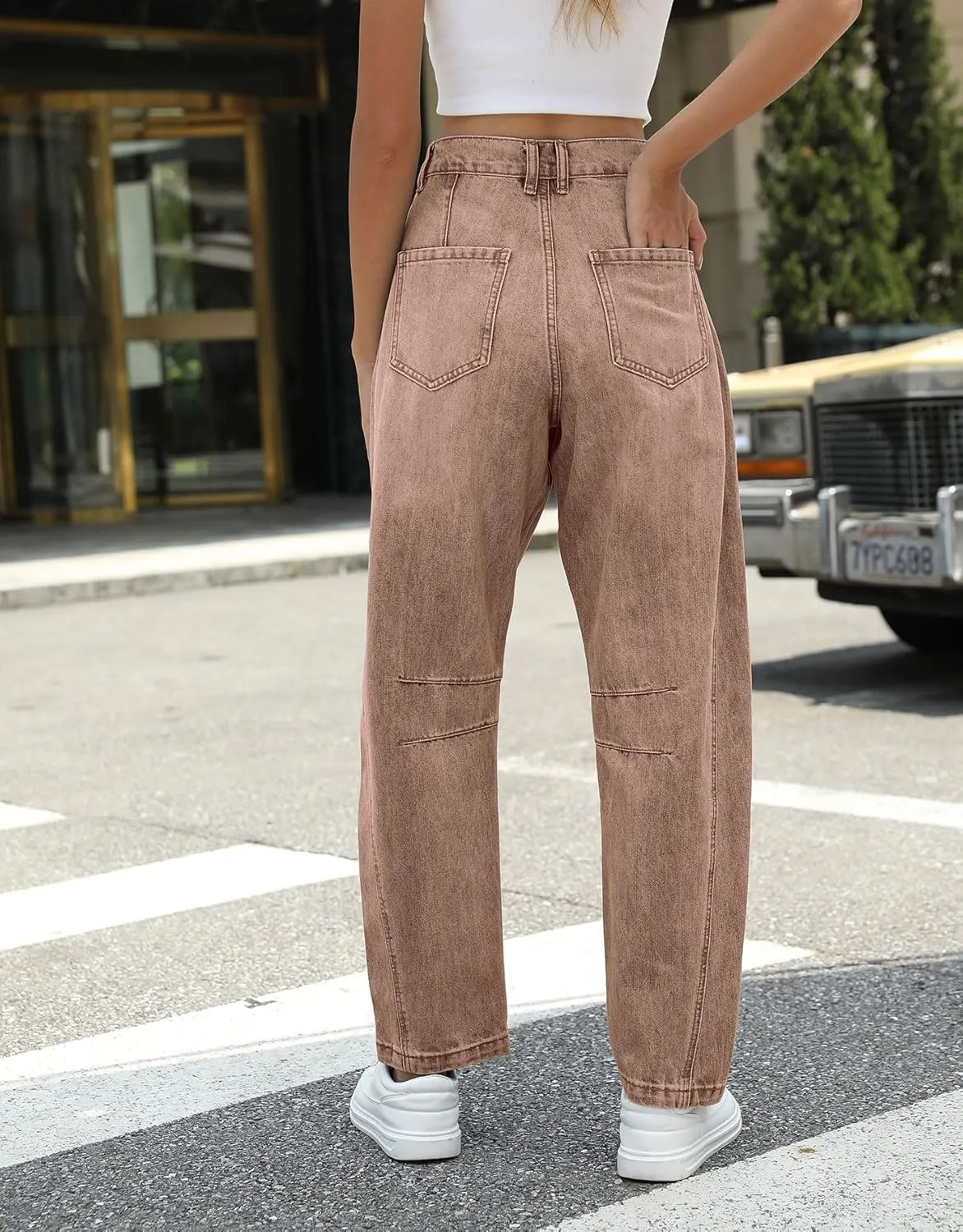 Kedera Women Barrel Jeans Casual Denim Pants 2025 Loose Wide Leg Baggy Pants Mid Waist Boyfriend Jeans Y2k Pants