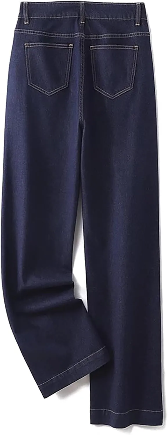 KISSPLUS Plus Size Baggy Jeans for Women High Waist Loose Women Jeans Curvy Stretchy Denim Pants for Women