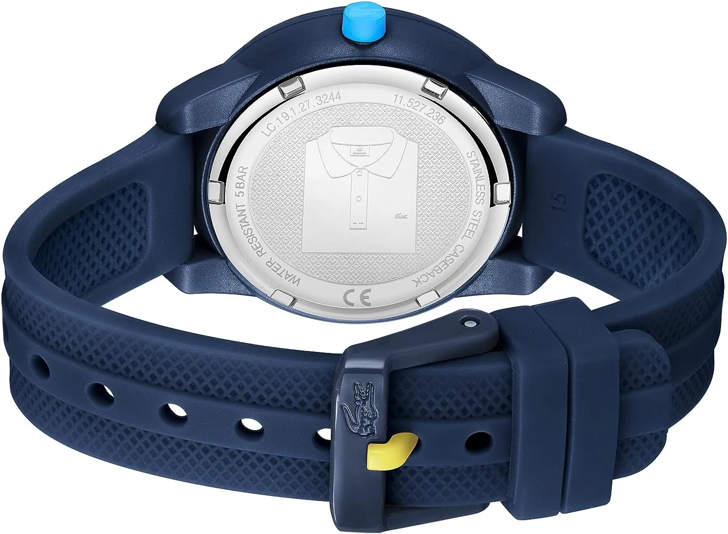 Lacoste Mini Tennis Kids 3H Quartz Watch, Silicone Strap, Water Resistant Up to 5ATM/50 Meters - Easy to Read, Playful Wear - 34.5mm