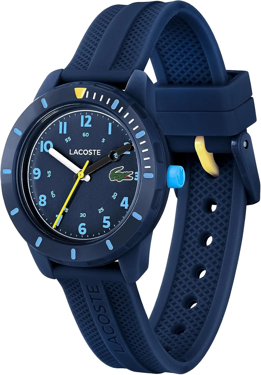 Lacoste Mini Tennis Kids 3H Quartz Watch, Silicone Strap, Water Resistant Up to 5ATM/50 Meters - Easy to Read, Playful Wear - 34.5mm