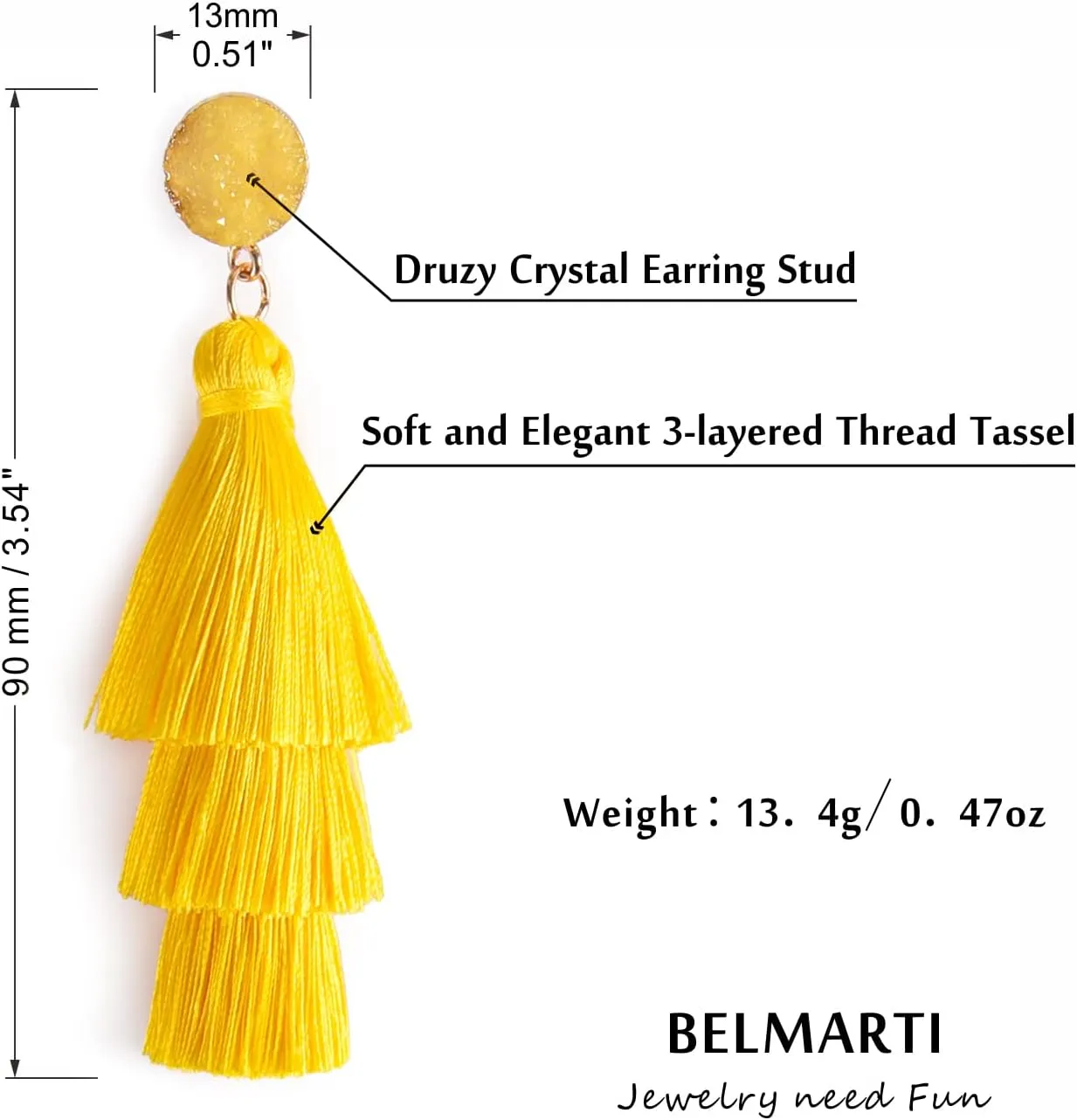 Layered Tassel Bohemian Dangle Earrings, Acrylic Rose Petal Drop Earrings Holiday Festive Costume Earrings Gift for Women