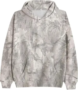 Light Camo Hoodie Womens Maple Leaf Print Sweatshirt for Women Trendy Oversized Fleece Hoodies Pullover with Pockets