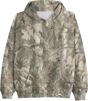 Light Camo Hoodie Womens Maple Leaf Print Sweatshirt for Women Trendy Oversized Fleece Hoodies Pullover with Pockets