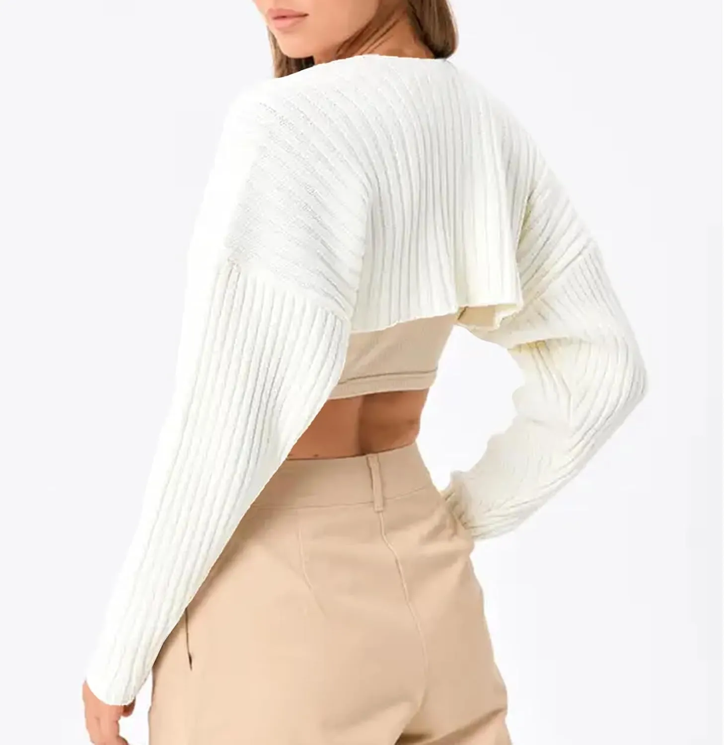 LILLUSORY Womens Crop Cardigans Sweater Bolero Shrug Y2K Cute Tops Fall Fashion Trendy Long Sleeve Outfit 2025