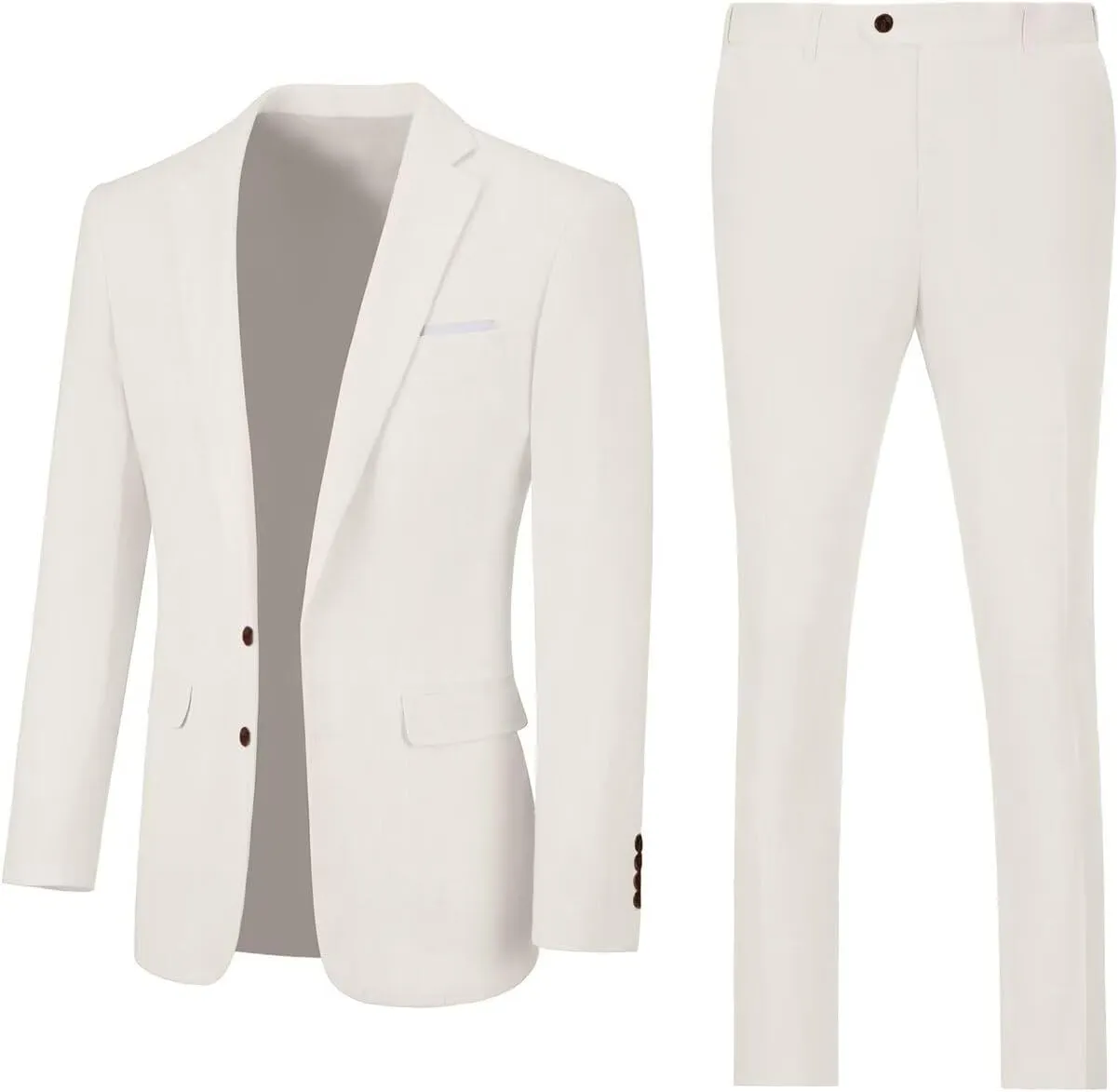 Linen Retro Mens Suit 2 Pieces Slim Fit Light Weight Linen Suit Linen Summer Suits Tuxedo Jacket Blazer Pant for Men
