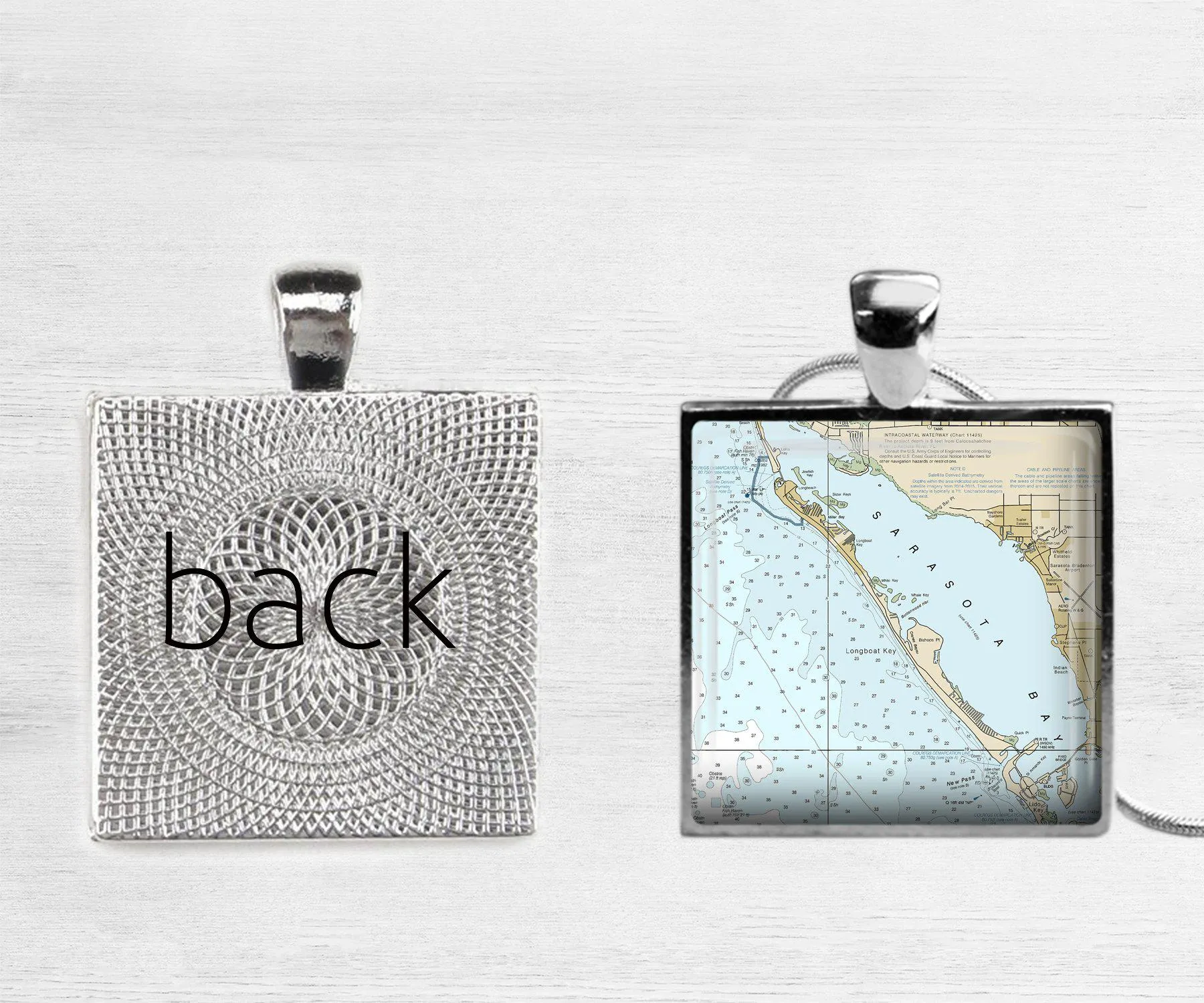 Longboat Key Nautical Square Necklace