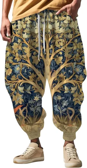 Loose Drop Crotch Trousers Street Feel Casual Sweatpants Mens Lightweight Sweatpants Parachute Pants Yoga Pants for