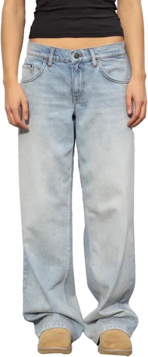 Low Rise Baggy Jeans for Women Y2k Boyfriend Straight Wide Leg Jeans Loose Fit Denim Pants Streetwear
