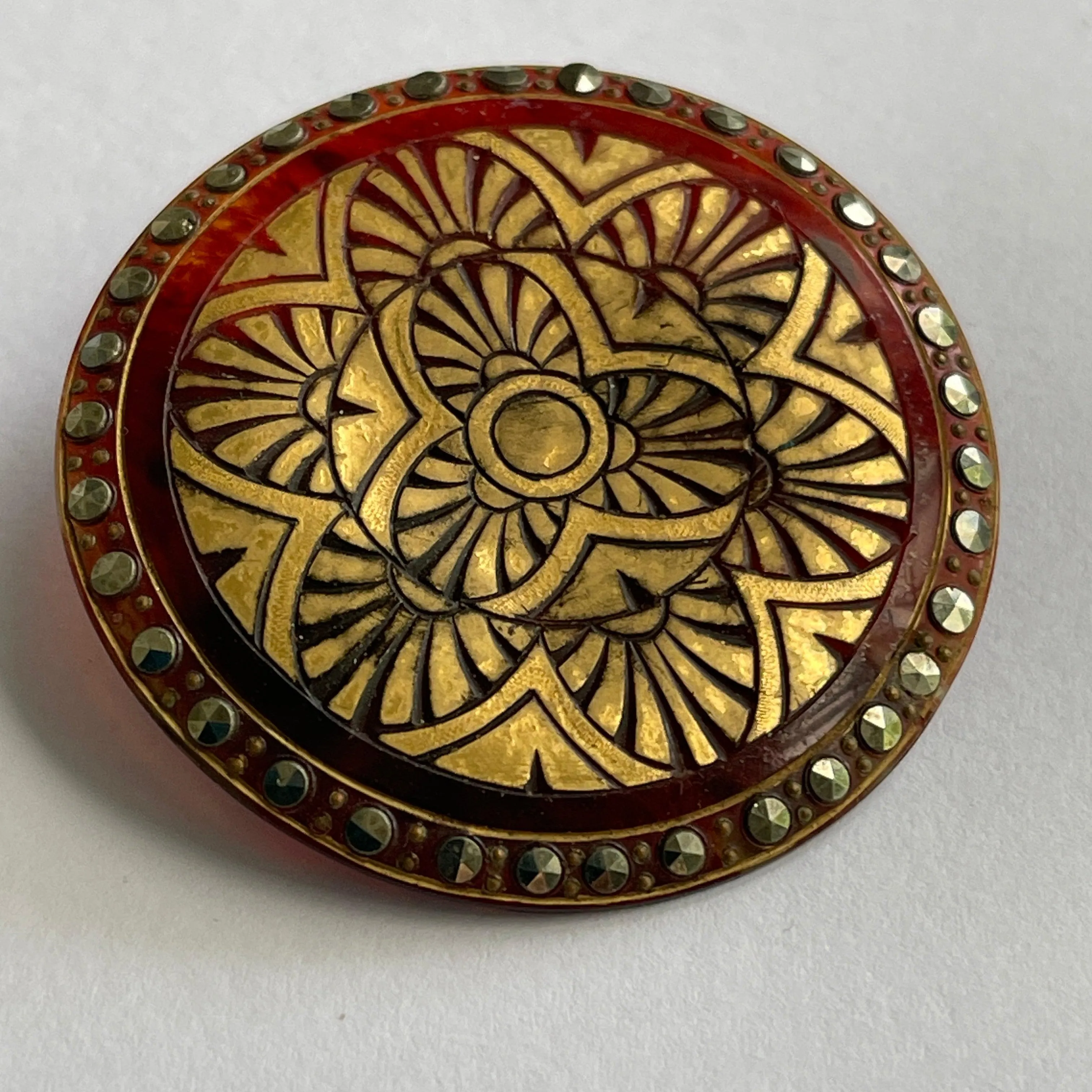 Lucite Vintage 1920's French Brooch