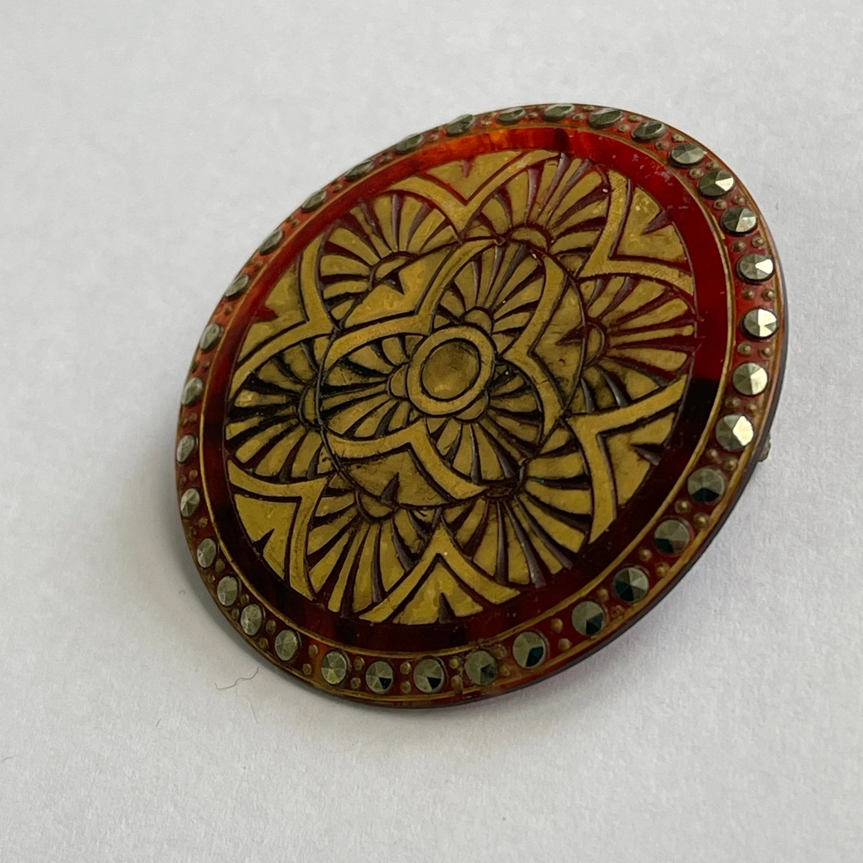 Lucite Vintage 1920's French Brooch