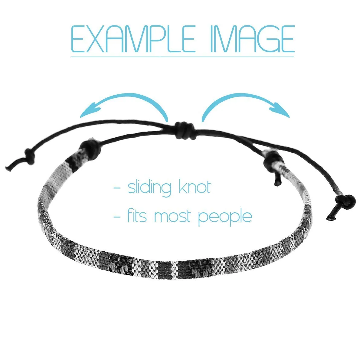 Made by Nami Surfer Anklet for Men and Women Waterproof and Adjustable Surfer Ankle Bracelet String Ankle Bracelet Beach Accessory for Ethnic Hippie Style (Black)