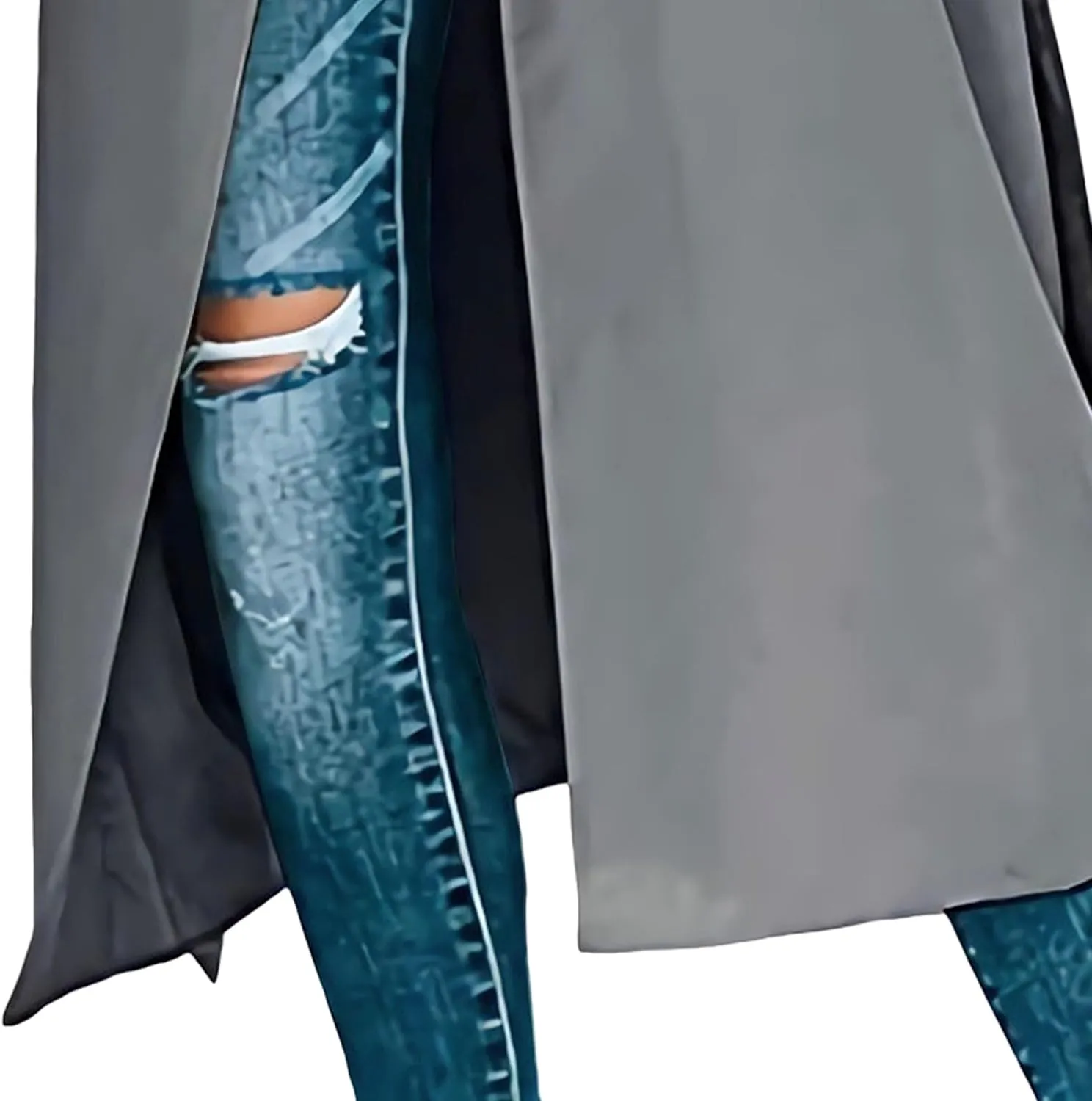 Maiyifu-GJ Trench Coat for Women Fall Winter Jackets Slim Fit Long Sleeve Windbreaker Lapel Double Breasted Trench Coat