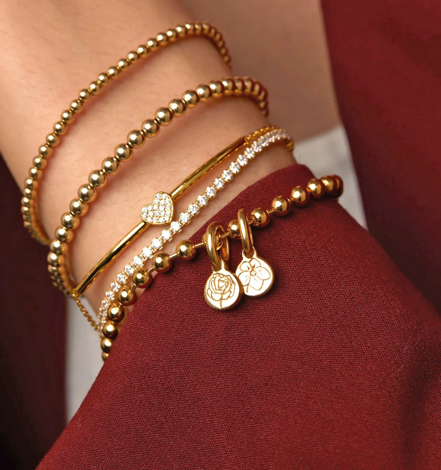 Marigold Flower Bracelet - October