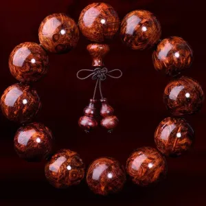 Meditation Buddhist Prayer Beads Necklace, Bracelet, Prayer Beads Mala Bracelet Natural Wood Tibetan Buddhist Buddha Meditation Mala Couple Jewelry for Unisex (Size : 30mm)