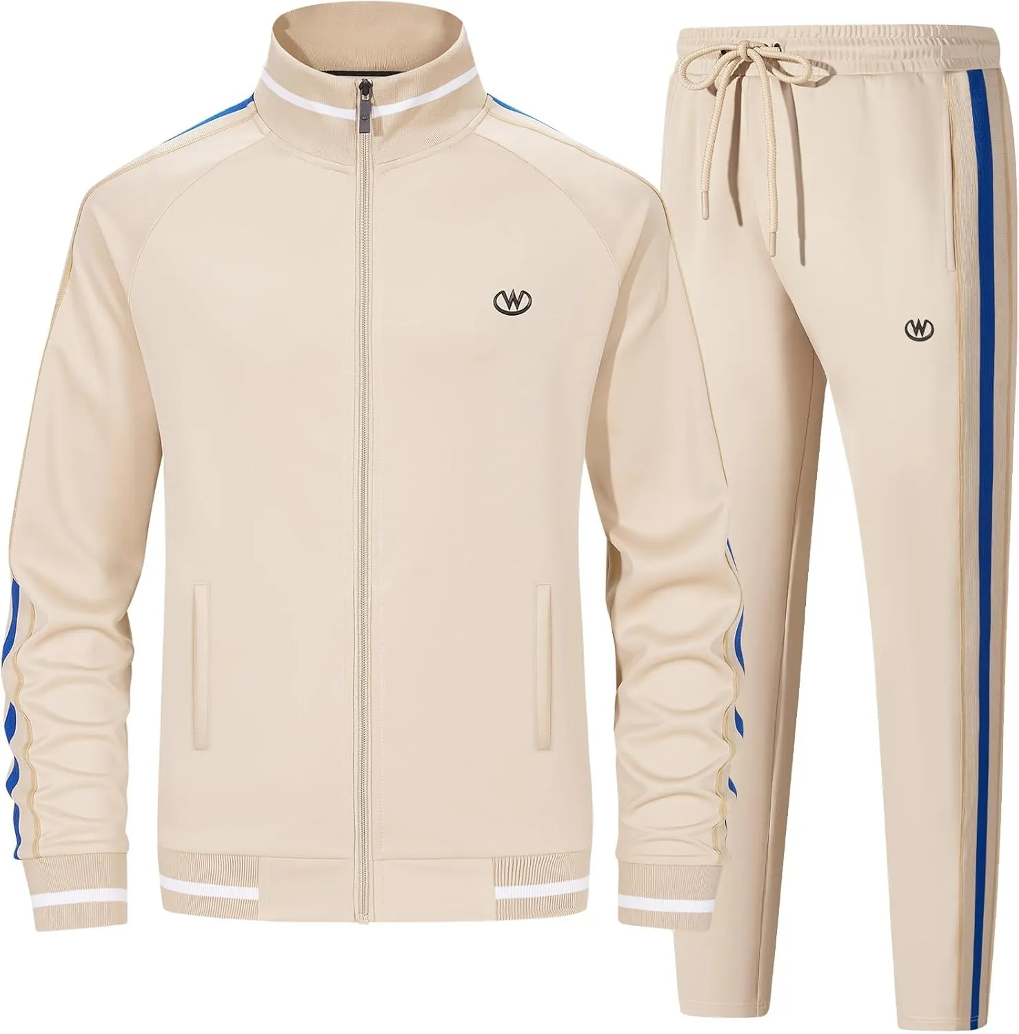 Men's Casual Tracksuits Long Sleeve Jogging Suits Sweatsuit Sets Track Jackets and Pants 2 Piece Outfit