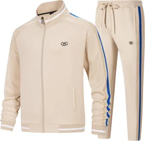 Men's Casual Tracksuits Long Sleeve Jogging Suits Sweatsuit Sets Track Jackets and Pants 2 Piece Outfit