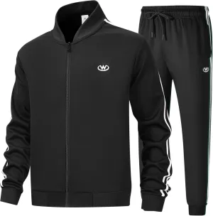 Men's Casual Tracksuits Long Sleeve Jogging Suits Sweatsuit Sets Track Jackets and Pants 2 Piece Outfit