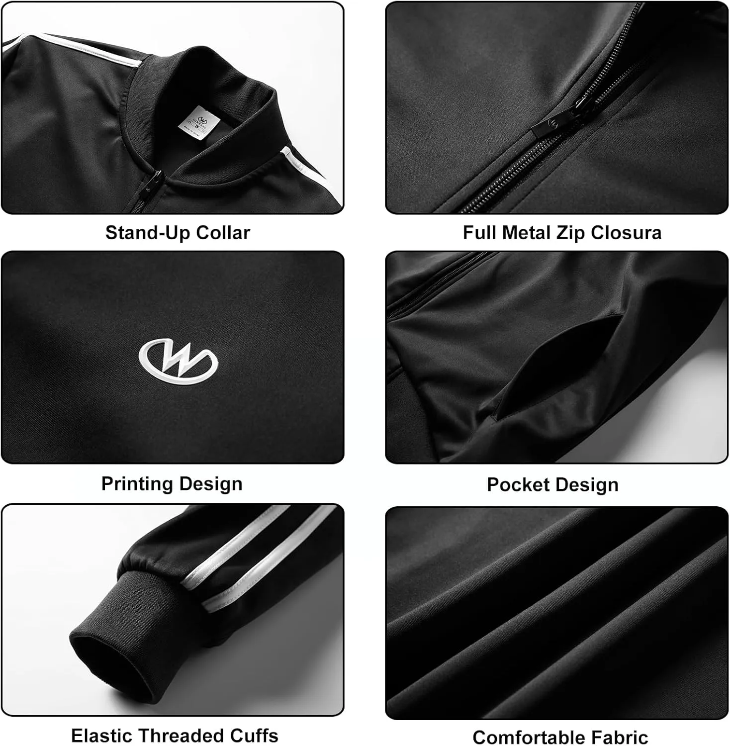 Men's Casual Tracksuits Long Sleeve Jogging Suits Sweatsuit Sets Track Jackets and Pants 2 Piece Outfit