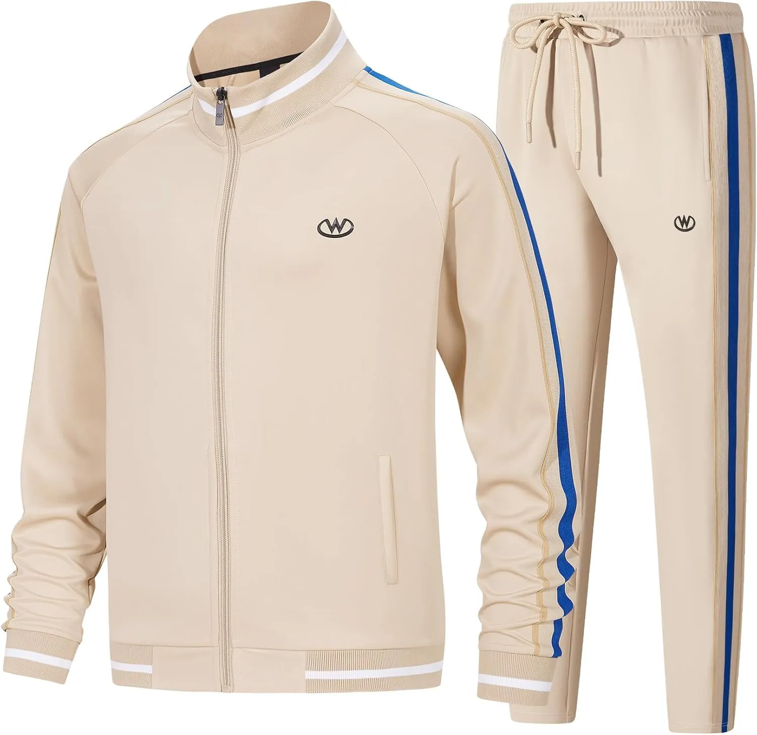 Men's Casual Tracksuits Long Sleeve Jogging Suits Sweatsuit Sets Track Jackets and Pants 2 Piece Outfit