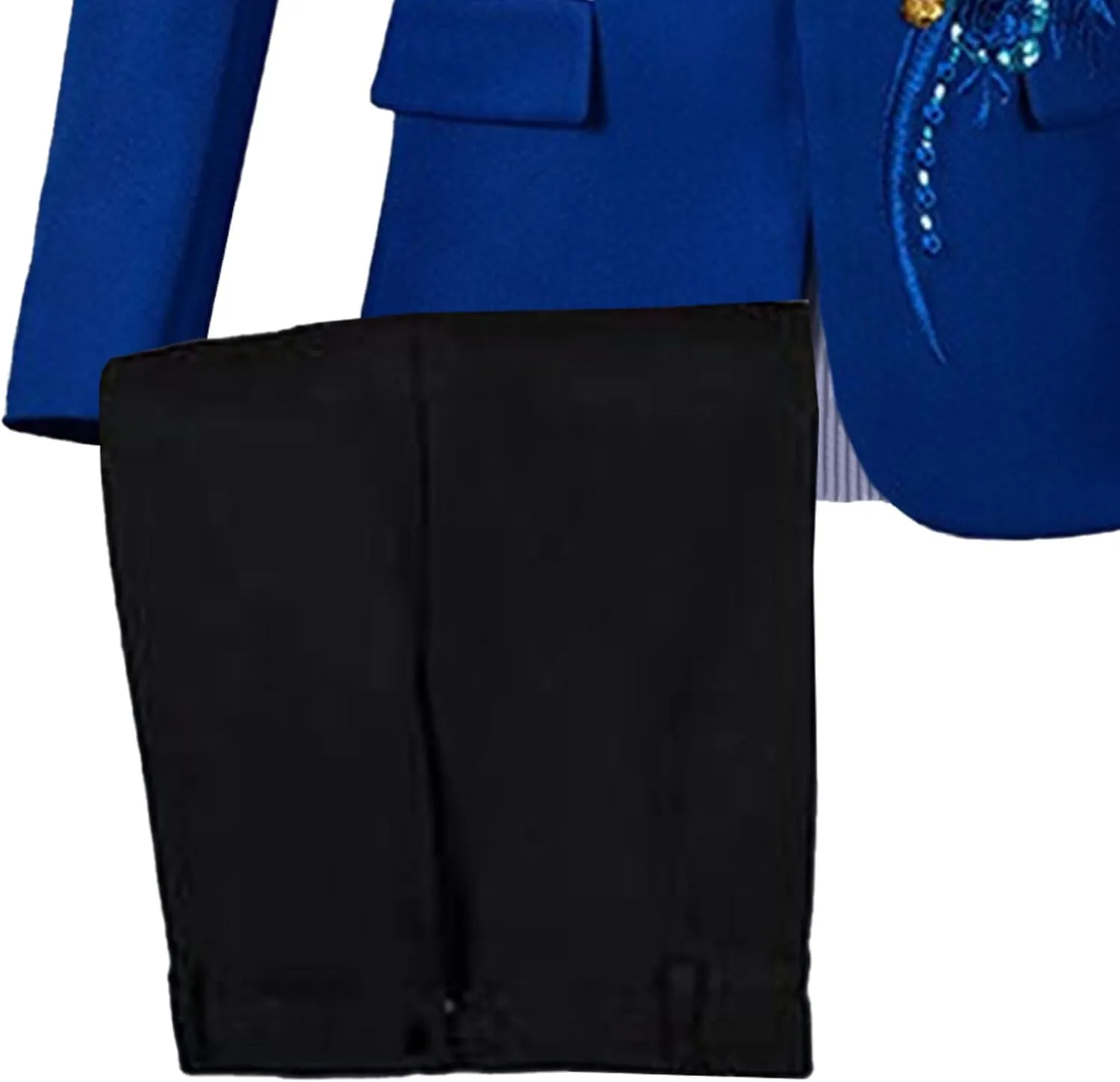 Men's Embroidered Print Elegant Suit Jacket Luxury Blazer Dinner Tuxedo Suit 2 Pieces Stylish Formal Suit Coat