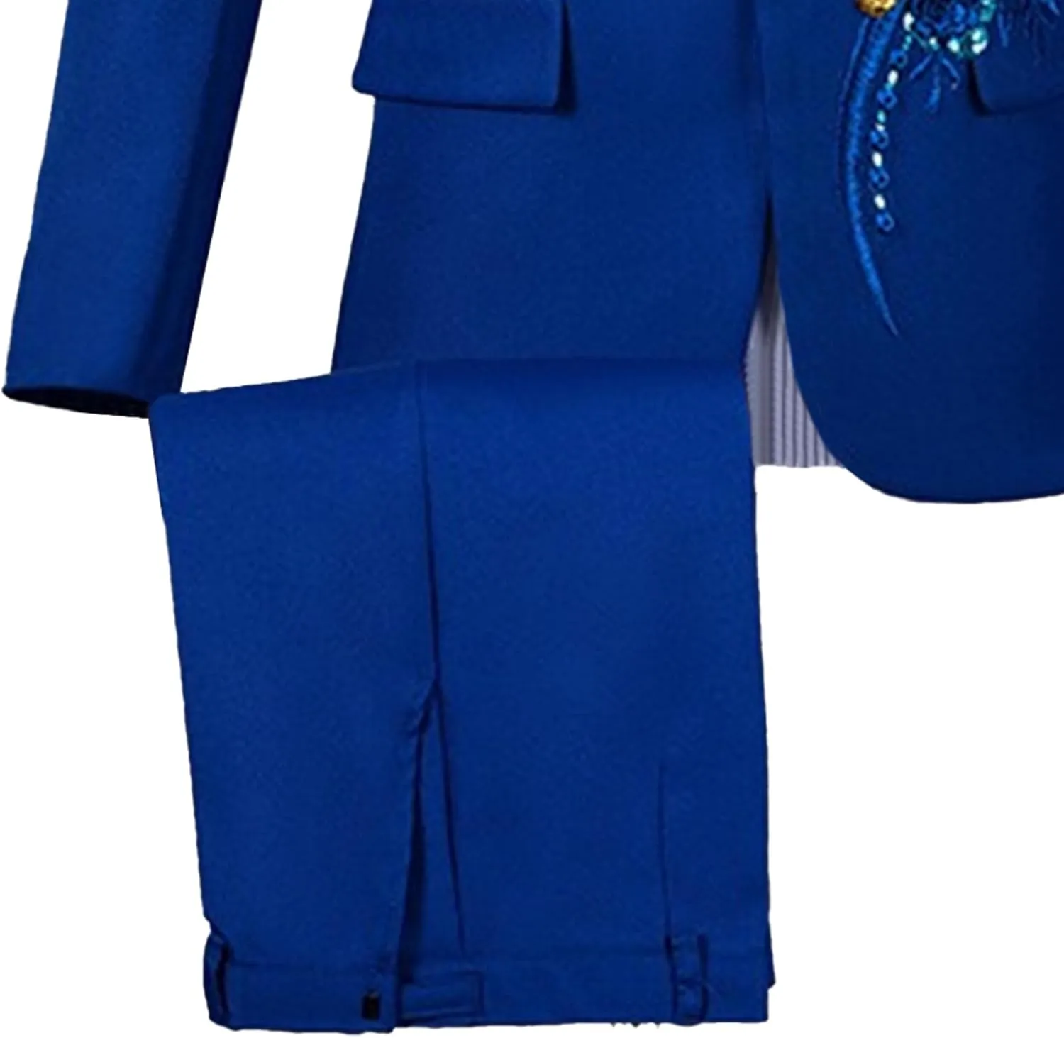 Men's Embroidered Print Elegant Suit Jacket Luxury Blazer Dinner Tuxedo Suit 2 Pieces Stylish Formal Suit Coat