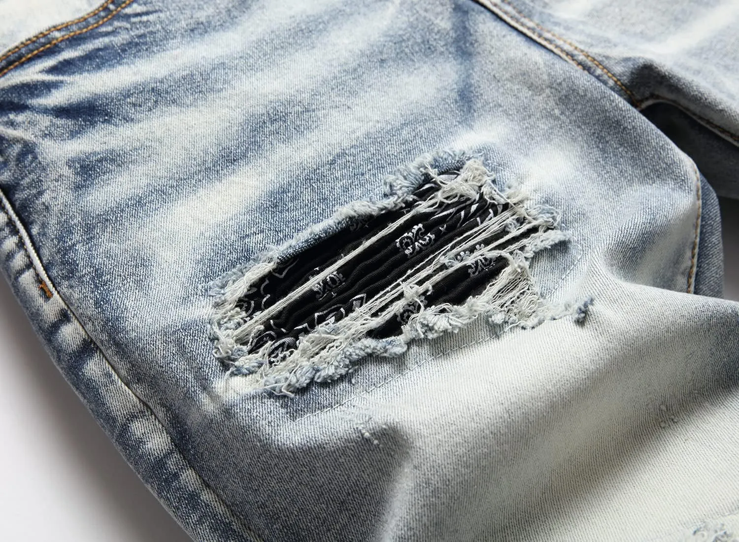 Men's Fashion Washed Straight Fit Slim Jeans