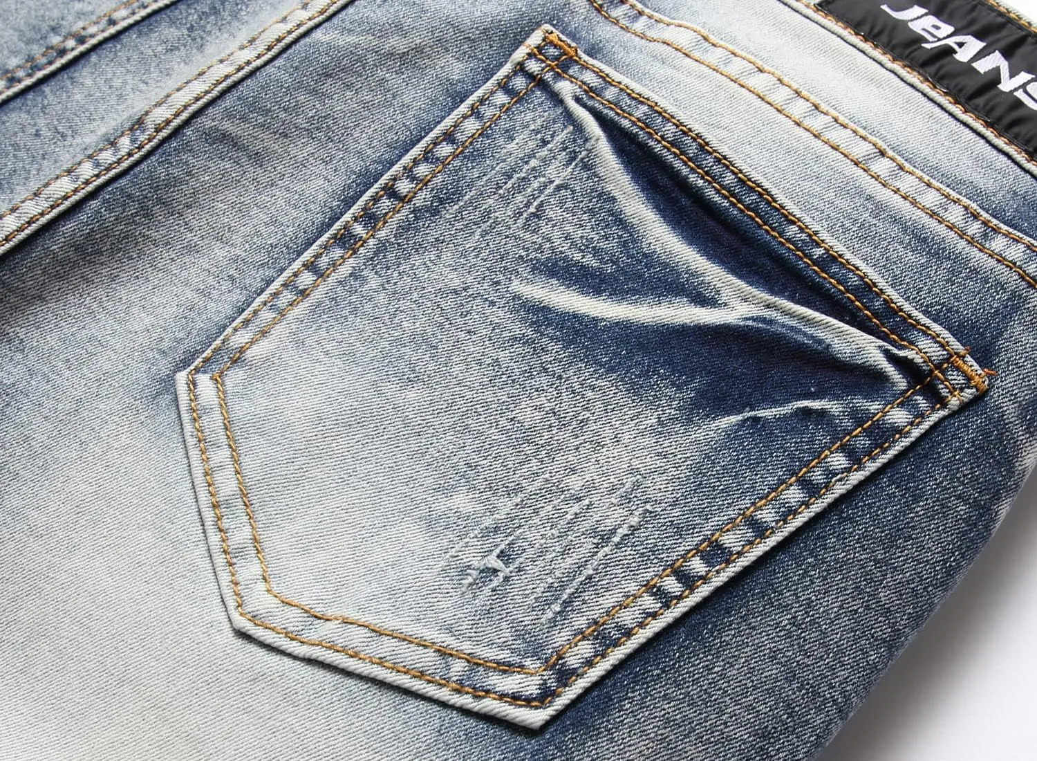 Men's Fashion Washed Straight Fit Slim Jeans