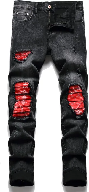 Men's Fashion Washed Straight Fit Slim Jeans