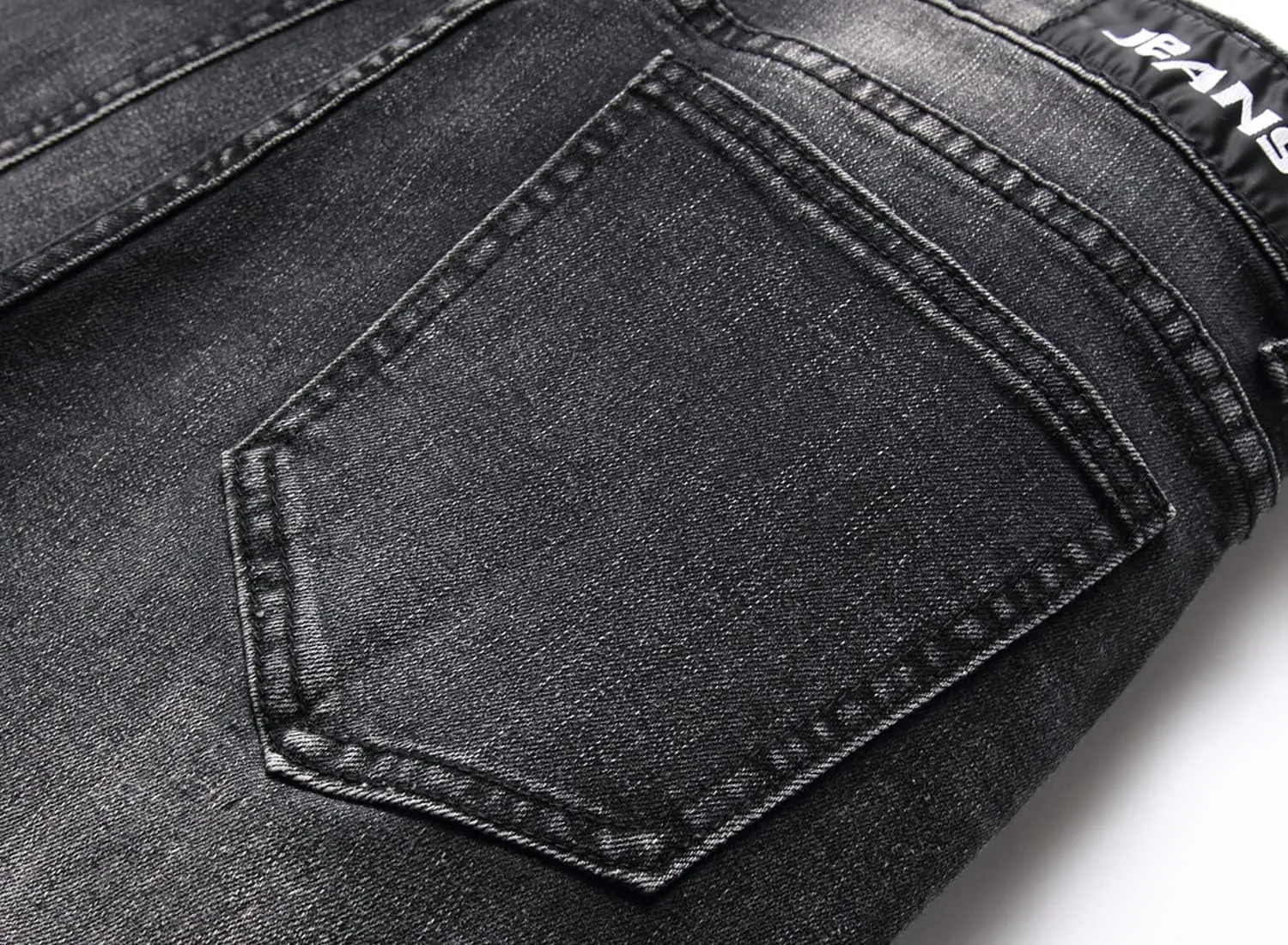 Men's Fashion Washed Straight Fit Slim Jeans