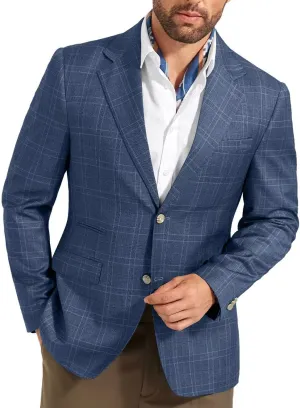 Men's Suit Jacket Blazer Casual Plaid Stripe Slim Fit Single Breasted Mens Tuxedos Jackets Party Sport Coats Blazers
