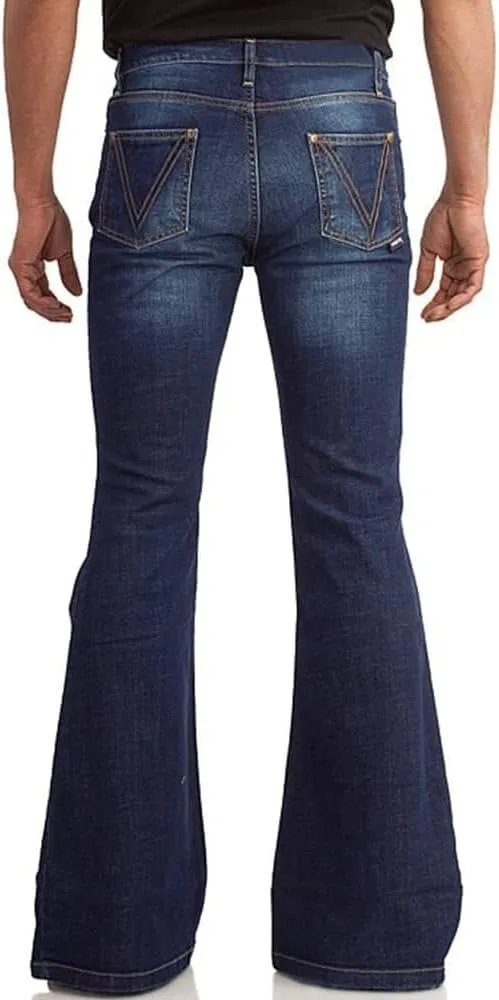 Men's Vintage Bell Bottom Jeans 60s 70s Outfits for Men,Mens Bell Bottoms Disco Pants Flared Jeans