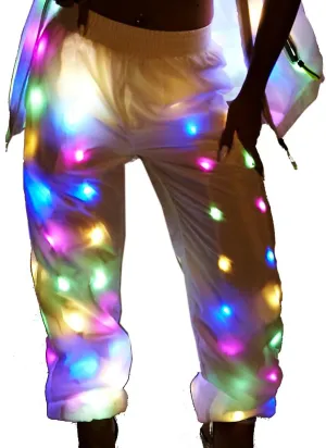 Mens Womens LED Flash Light Jacket Rave Hoodies Vest Couple Carnival Pants Party Xmas Fancy Dress Prefermence Costume