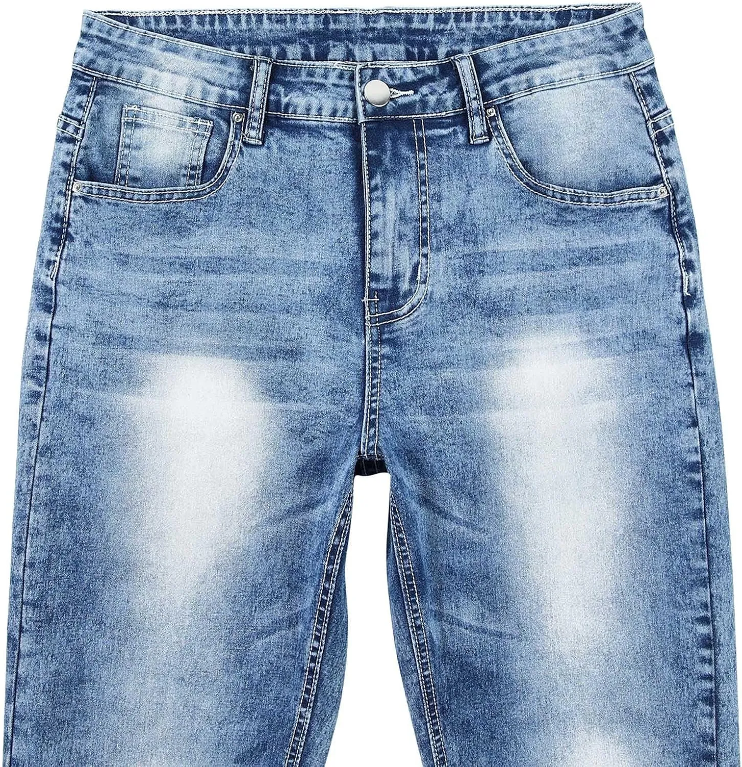 MIDOO Jeans Pants for Men Slim Fit Casual Aesthetic Jeans Straight Leg Pants Lightweight Loose Stretch Denim Pants Trousers
