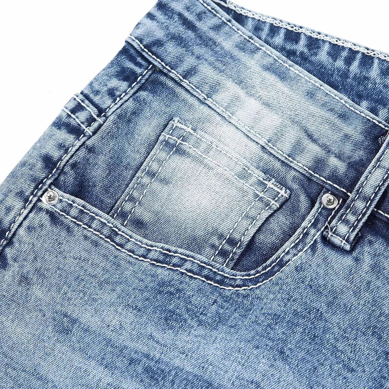 MIDOO Jeans Pants for Men Slim Fit Casual Aesthetic Jeans Straight Leg Pants Lightweight Loose Stretch Denim Pants Trousers
