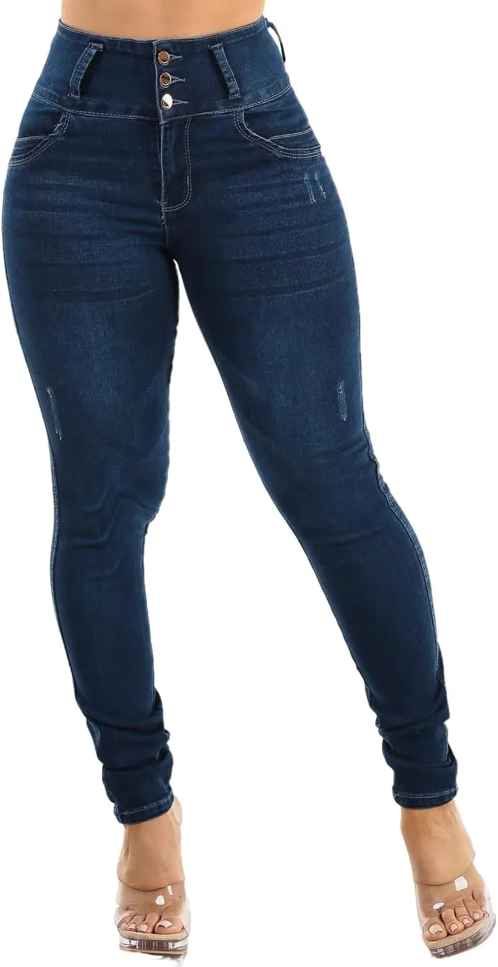Moda Xpress Butt Lifting Skinny Jeans for Women - High Waisted Levanta Cola Push Up Jeans