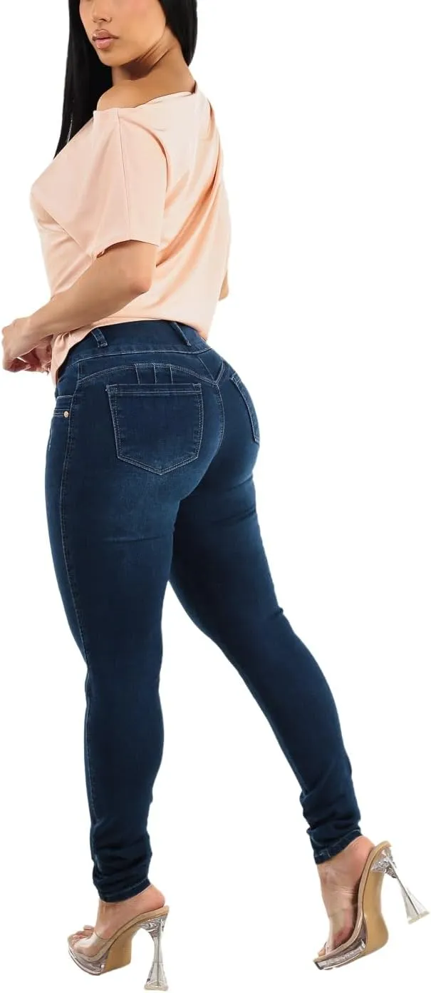 Moda Xpress Butt Lifting Skinny Jeans for Women - High Waisted Levanta Cola Push Up Jeans