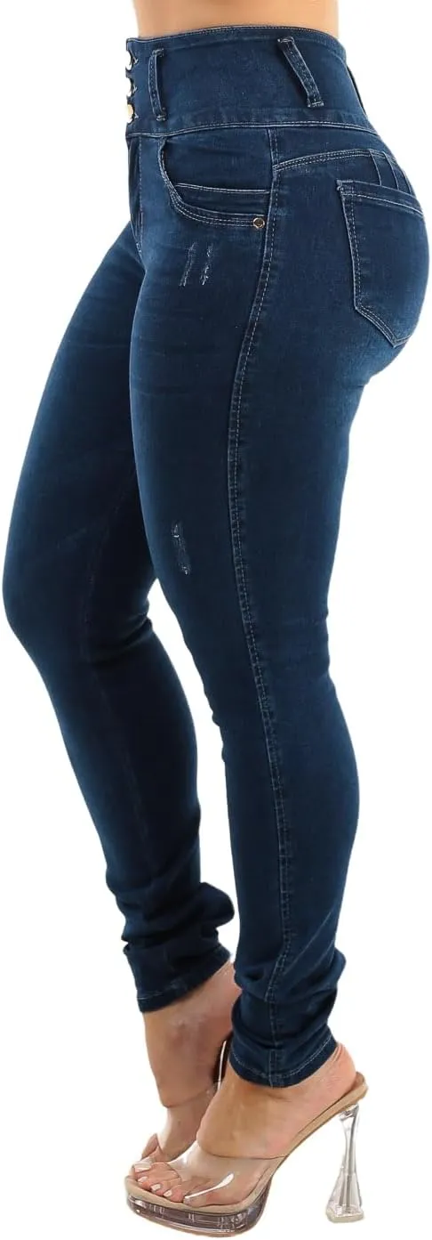 Moda Xpress Butt Lifting Skinny Jeans for Women - High Waisted Levanta Cola Push Up Jeans