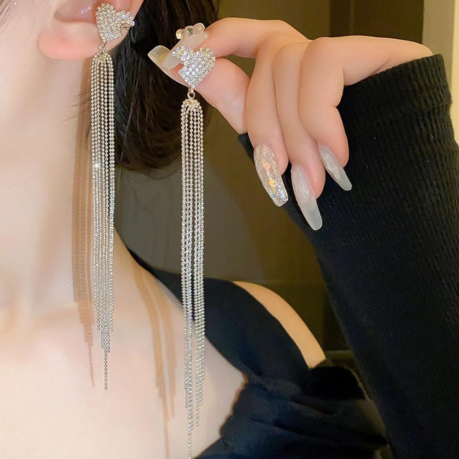 Non-Piercing Clip-On Butterfly Ear Cuff Earrings With Zircon Gems