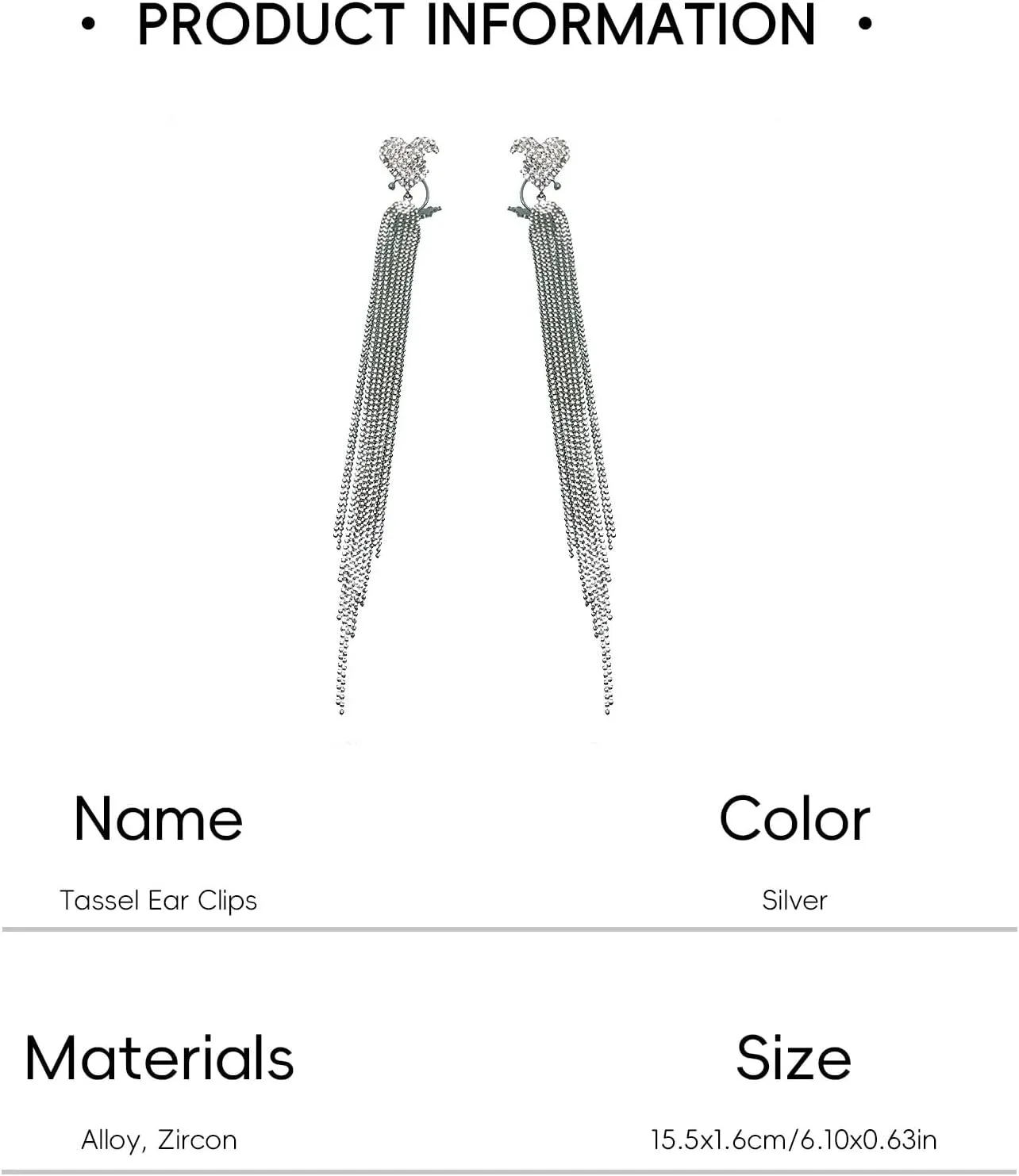 Non-Piercing Clip-On Butterfly Ear Cuff Earrings With Zircon Gems