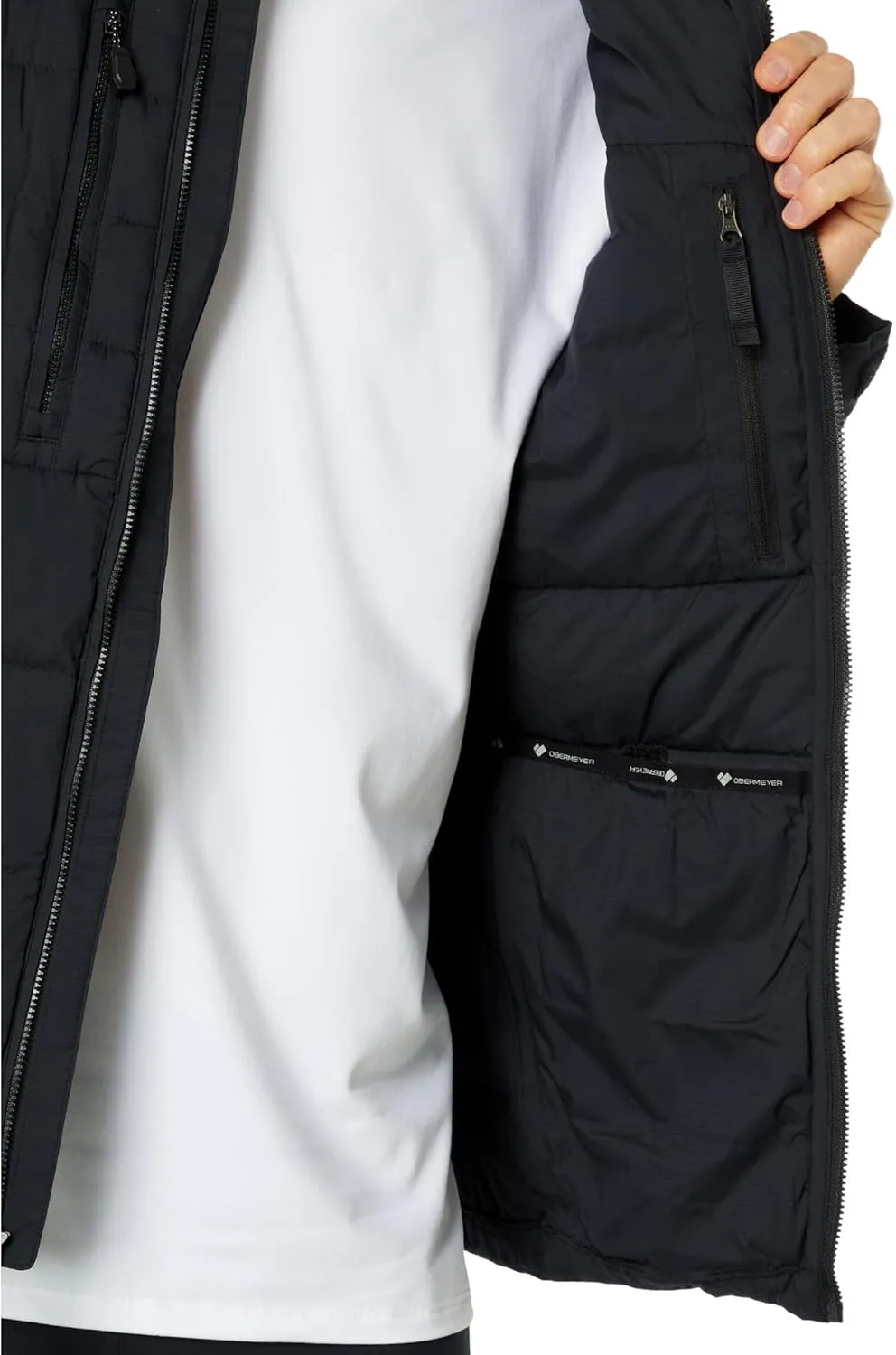 Obermeyer Klaus Down Jacket for Men - Quilted Design All Over With Center Front Zipper Closure, Cosy and Stylish Jacket