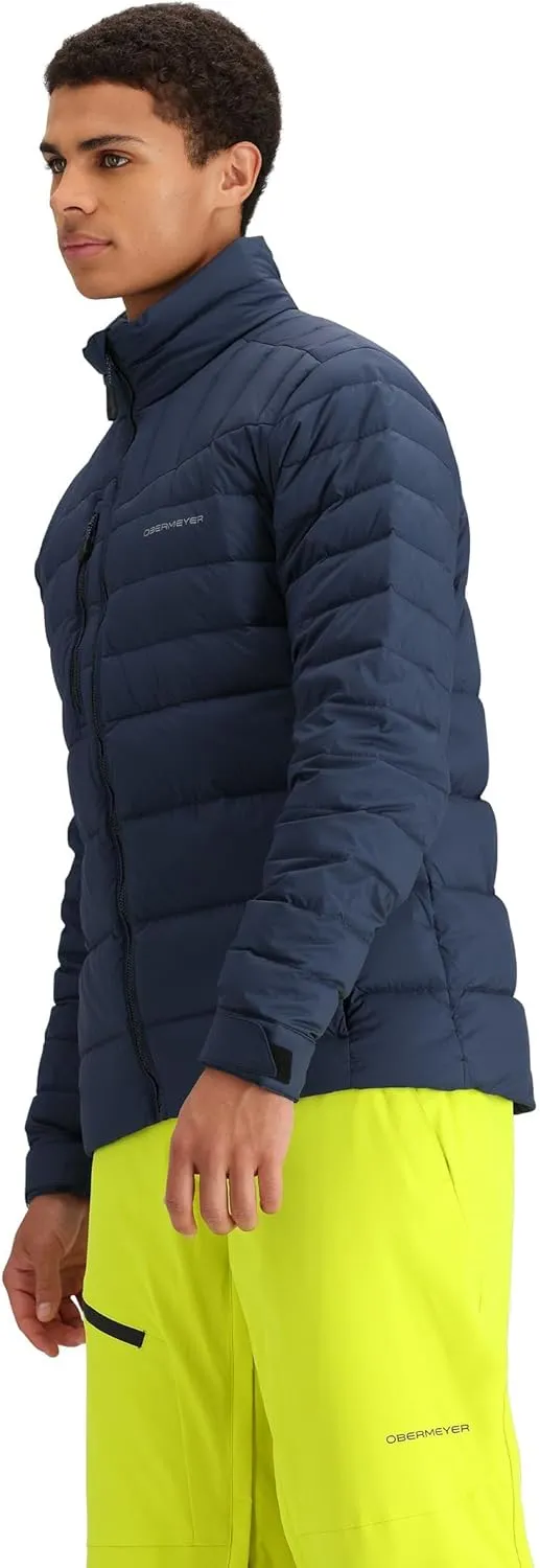 Obermeyer Klaus Down Jacket for Men - Quilted Design All Over With Center Front Zipper Closure, Cosy and Stylish Jacket
