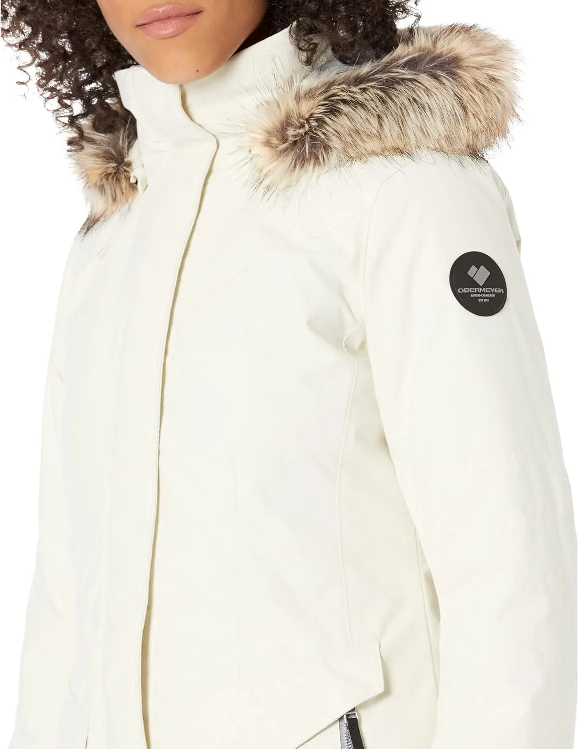 Obermeyer Sojourner Down Jacket For Women - Adjustable and Removable Hood With Long Sleeves, Stylish and Warm Winter Jacket