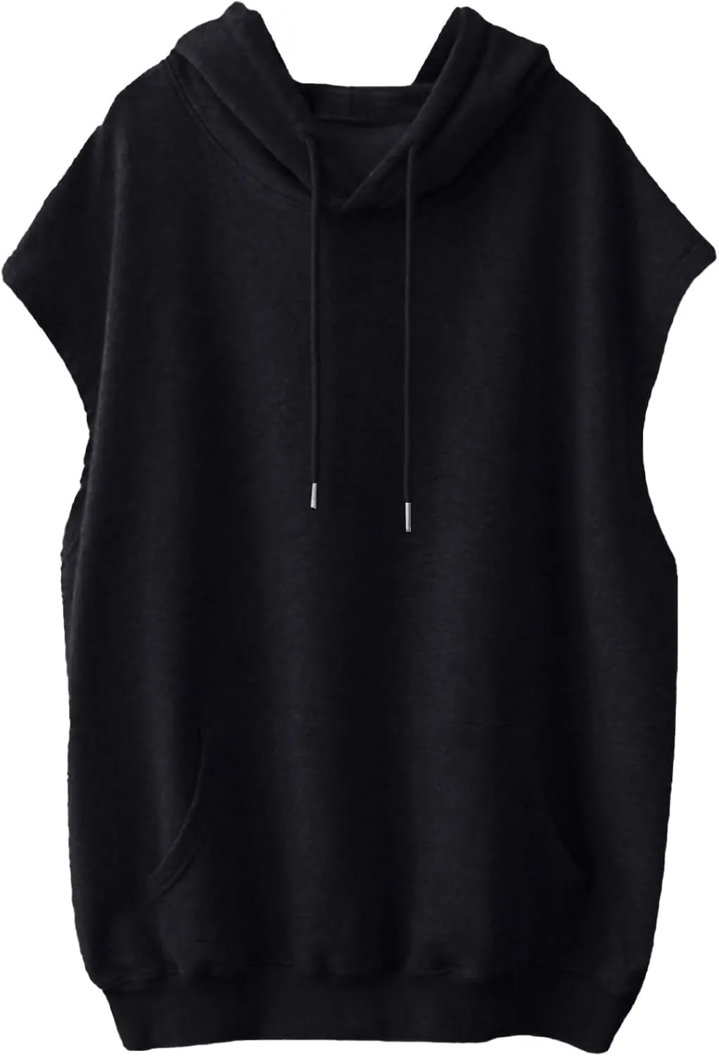 Oversized Hoodies for Women Short Sleeve Sweatshirts Loose Fit Pullover 2024 Fall Fashion Outfits Hooded Tank Tops