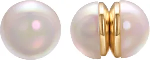 Pearl Earrings Clip On Magnetic Earrings for Women 18K Gold Plated Double Sided Pearl Clip On Earring Non Pierced Trendy Wedding Jewelry